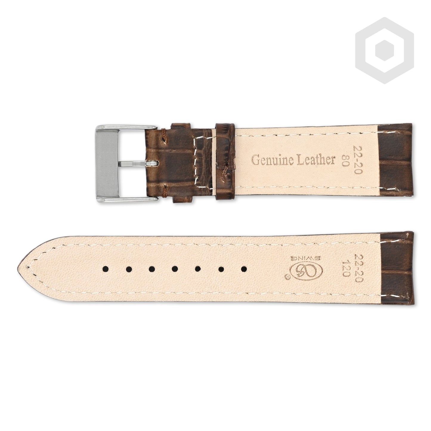Slim Croco Strap (Brown)