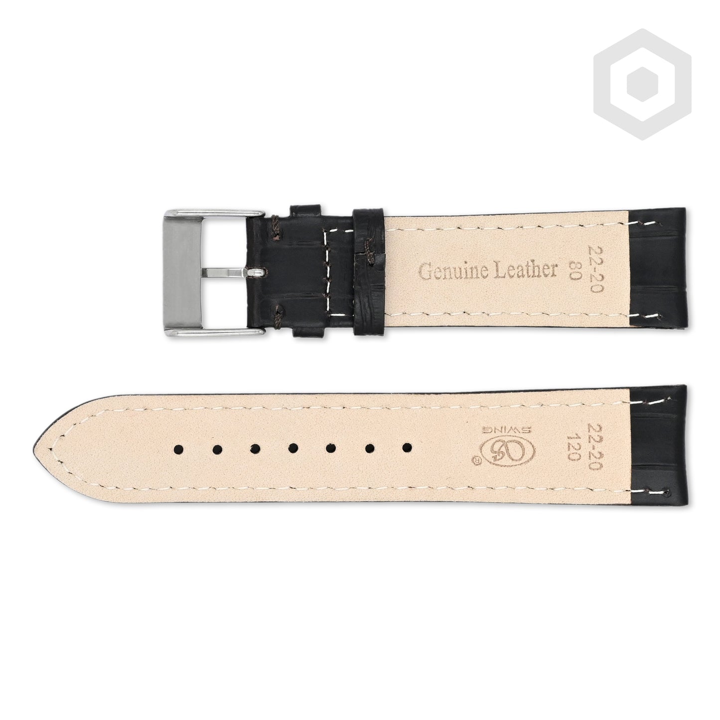 Slim Croco Strap (Black)