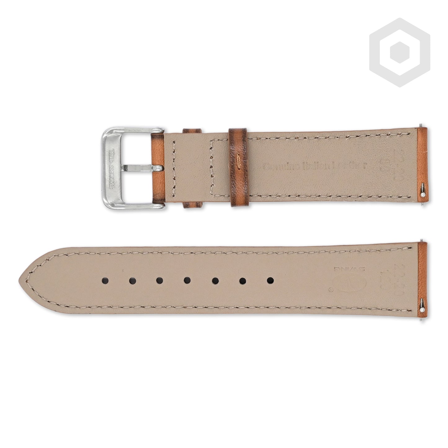 Spray Painted Italian Leather (Tan)