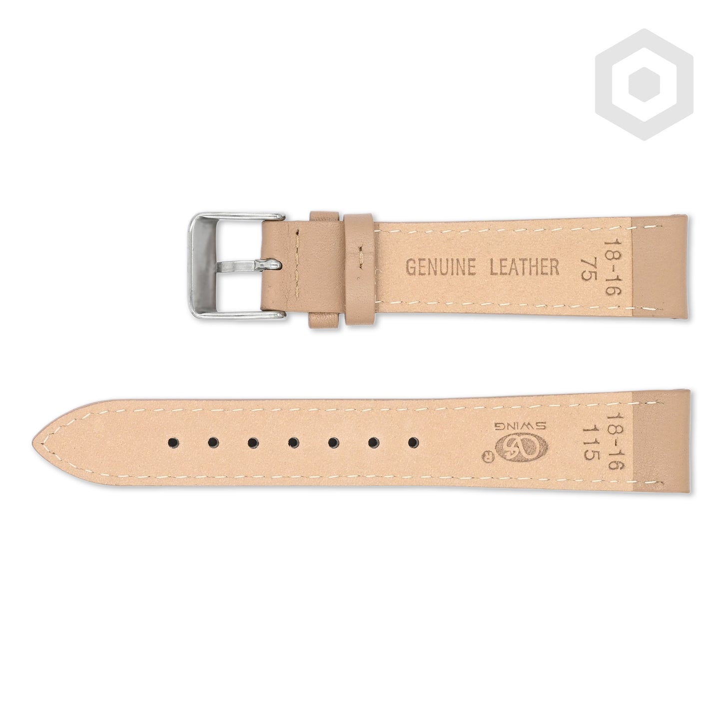 German Leather Watch Strap (Beige)