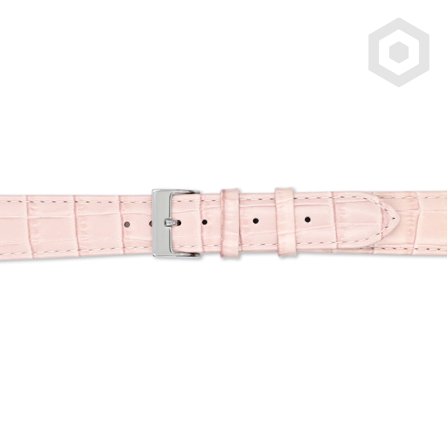 Shiny Italian Croco Patten Leather Strap (Pink)