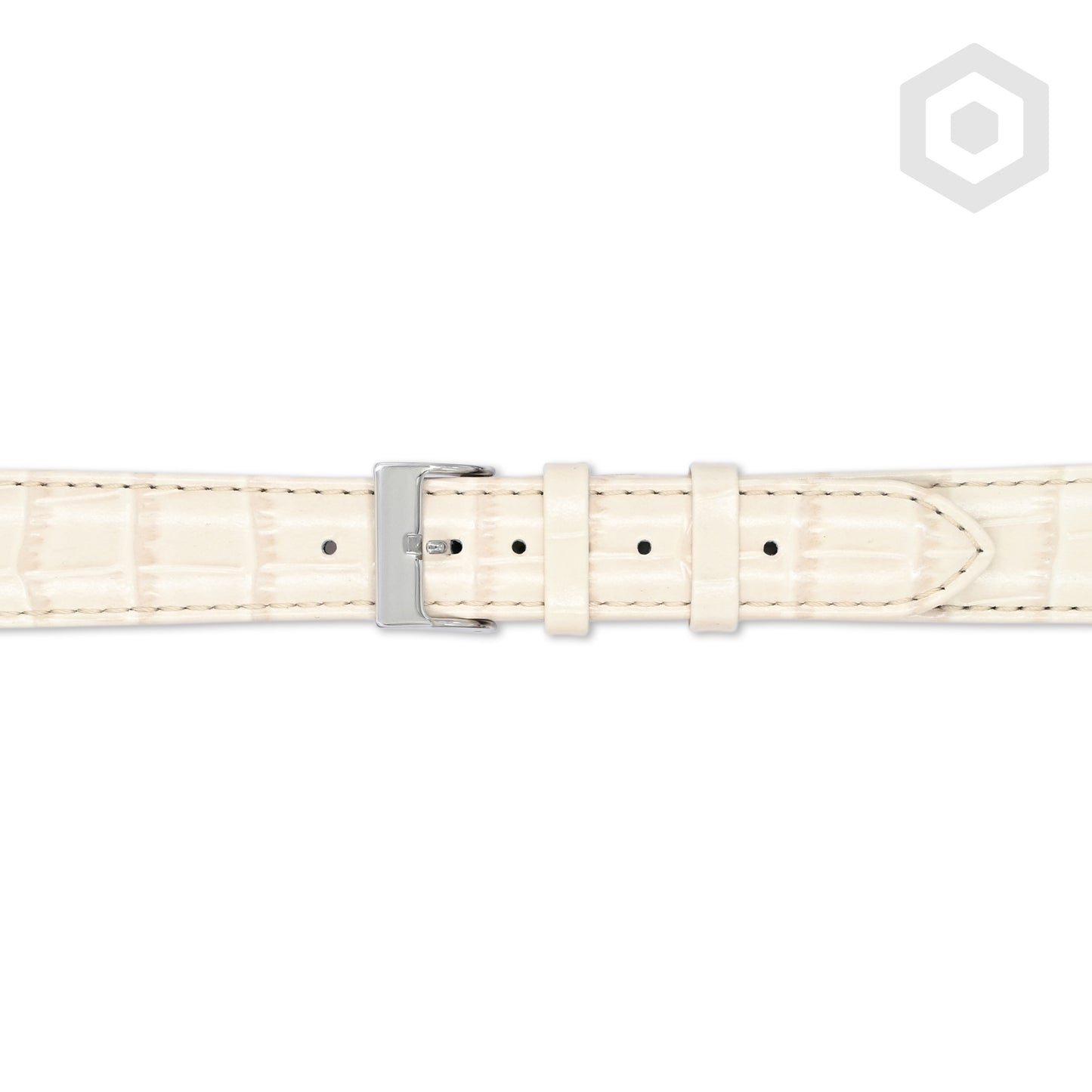 Shiny Italian Croco Patten Leather Strap (Beige)