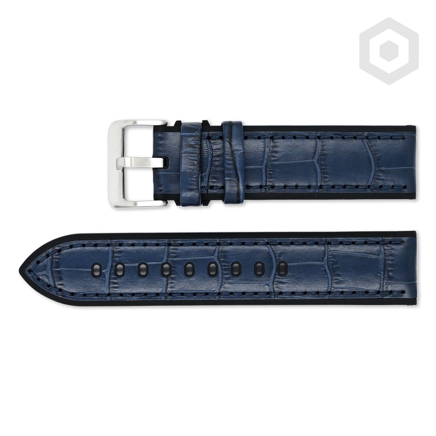Sporty Croco Leather With Silicon Lining (Blue)