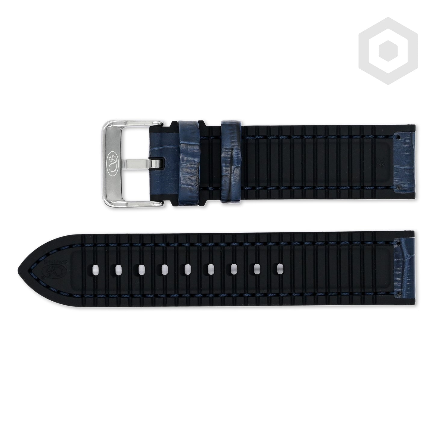 Sporty Croco Leather With Silicon Lining (Blue)