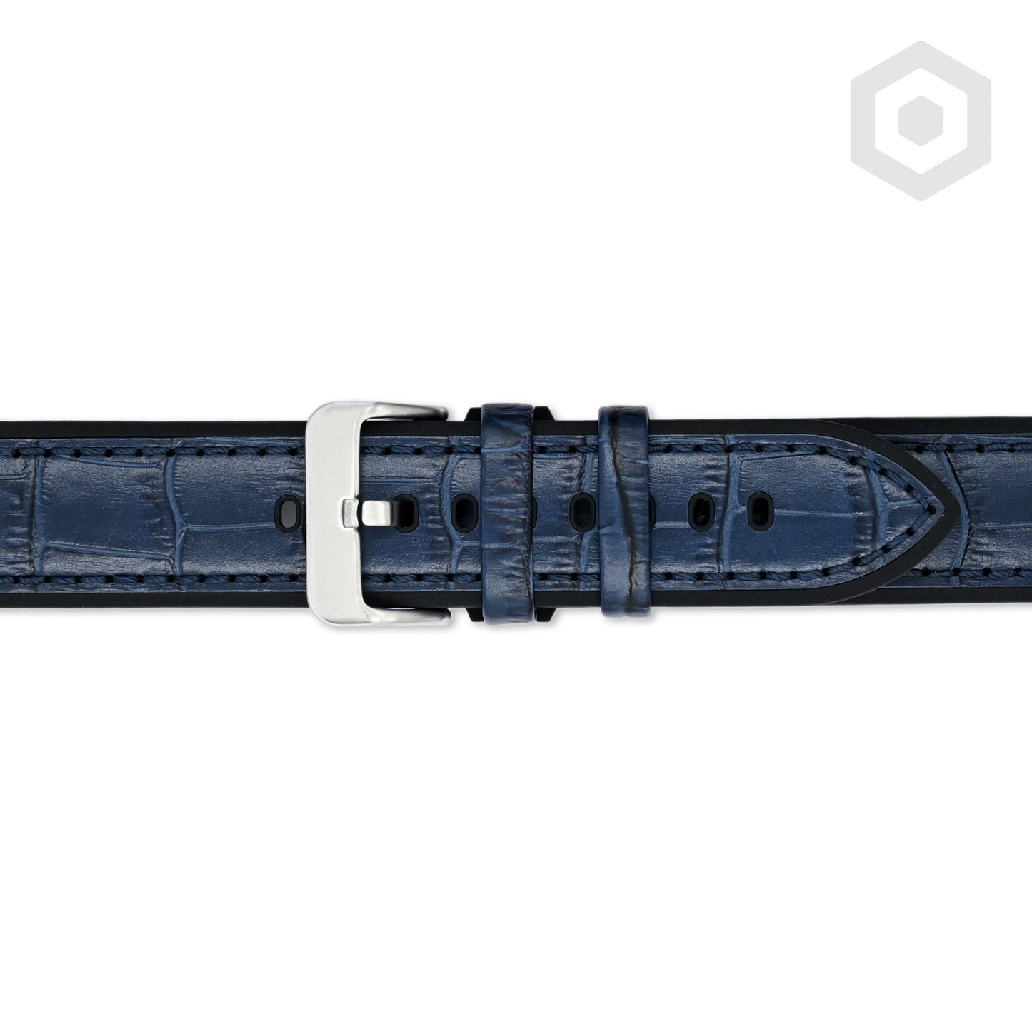 Sporty Croco Leather With Silicon Lining (Blue)