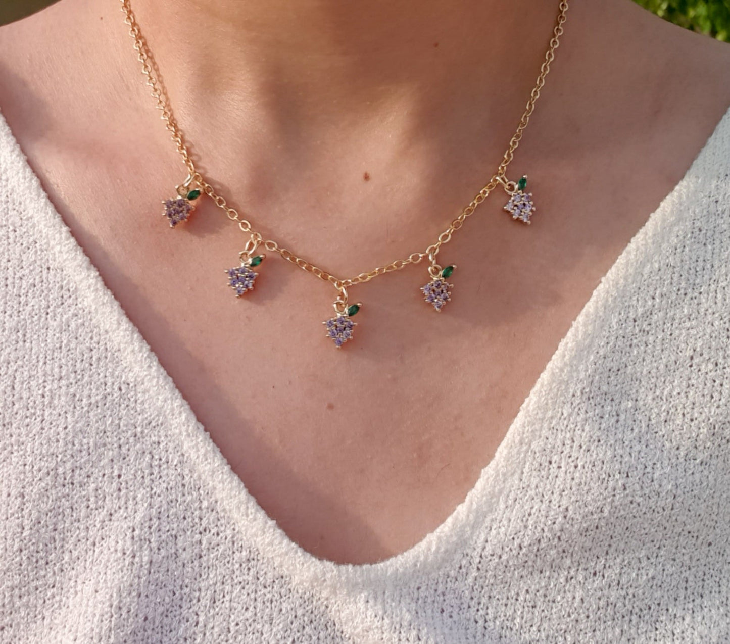 Grapes Charm Necklace