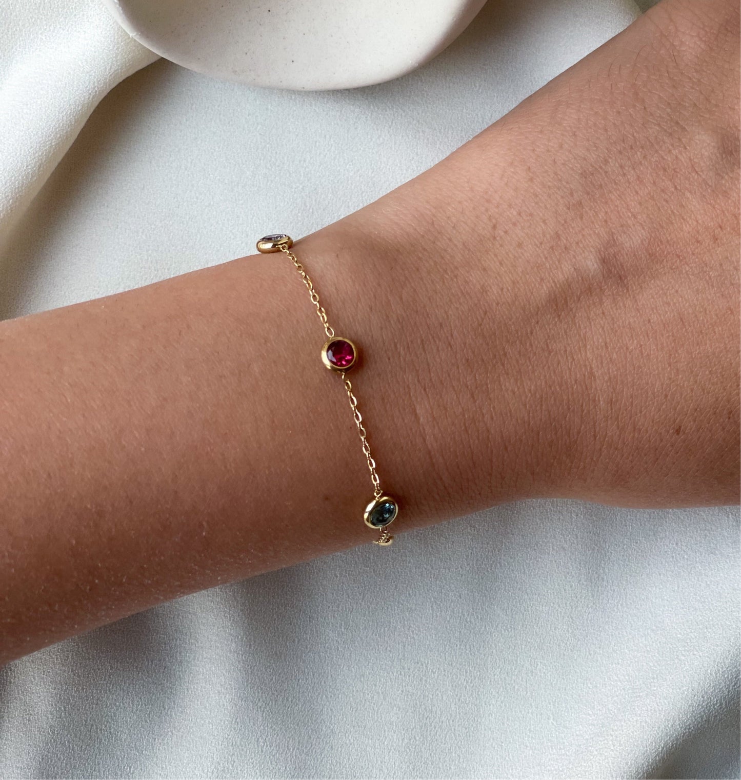 Dainty Multi Crystal Bracelet