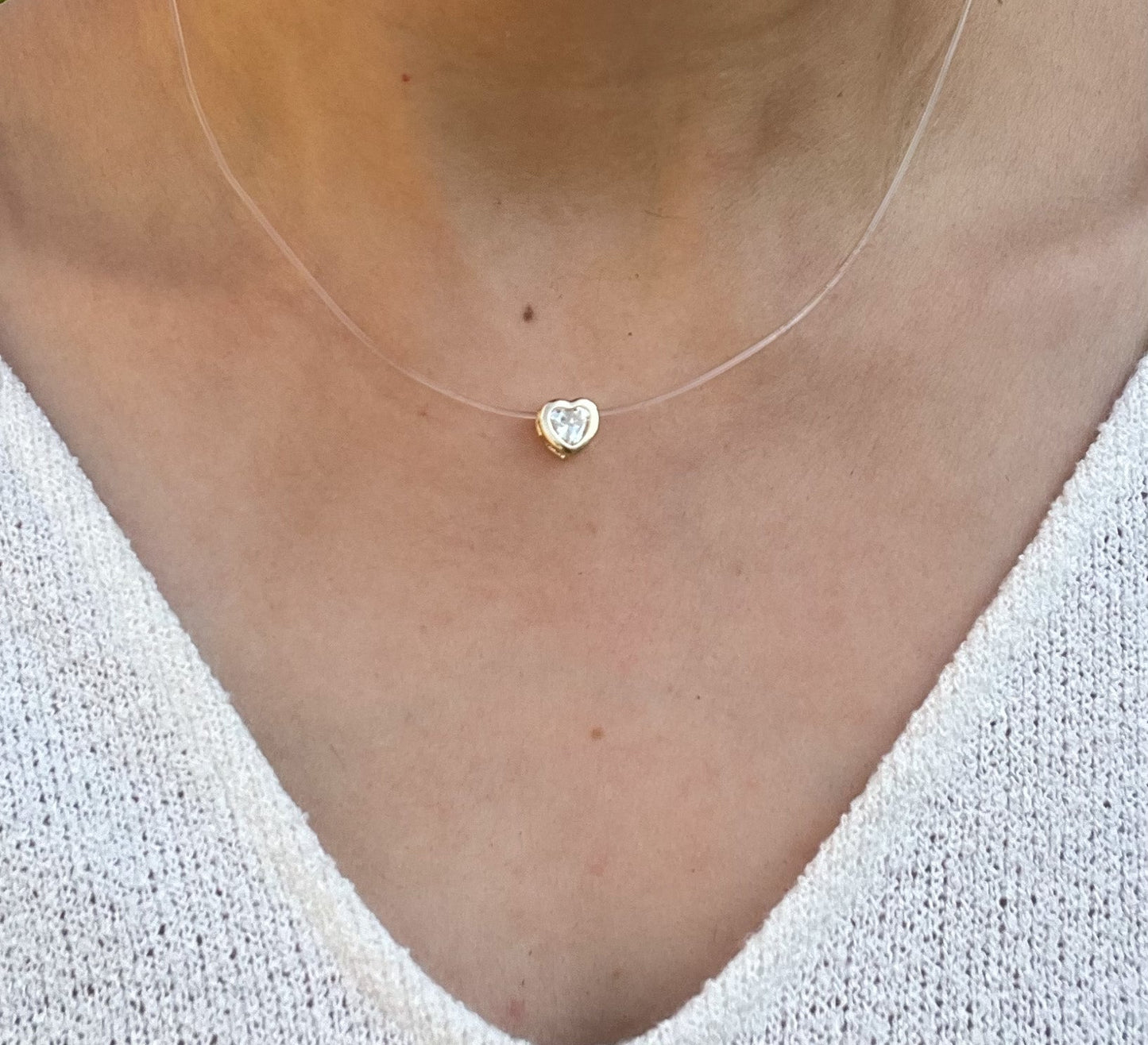 Solitaire Heart Necklace