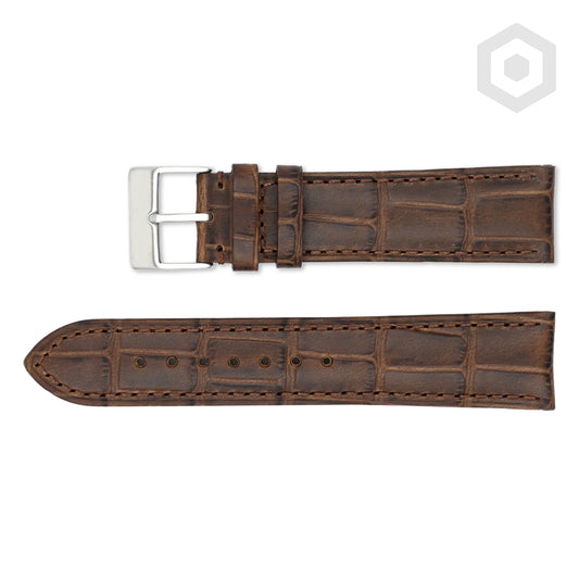 Slim Croco Strap (Brown)