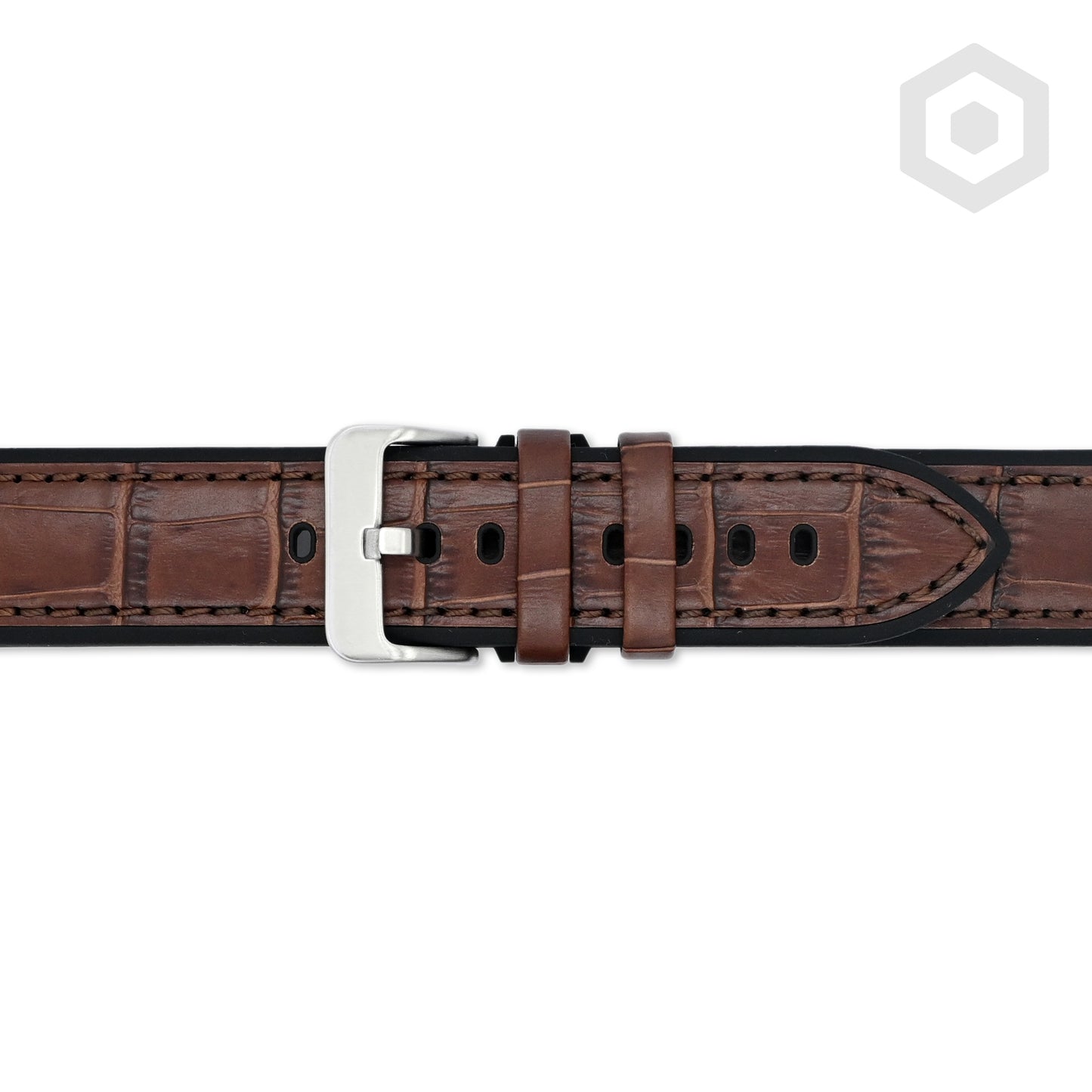 Sporty Croco Leather With Silicon Lining (Brown)