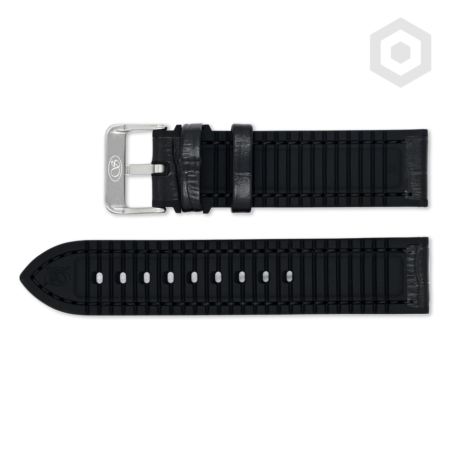 Sporty Croco Leather With Silicon Lining (Black)