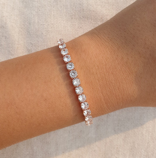 Mara Tennis Bracelet (Rose Gold)