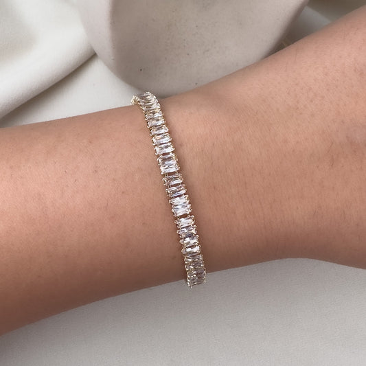 Baguette Tennis Bracelet (Gold)