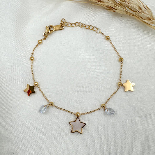 Stevie Star Charm Bracelet ( Gold)