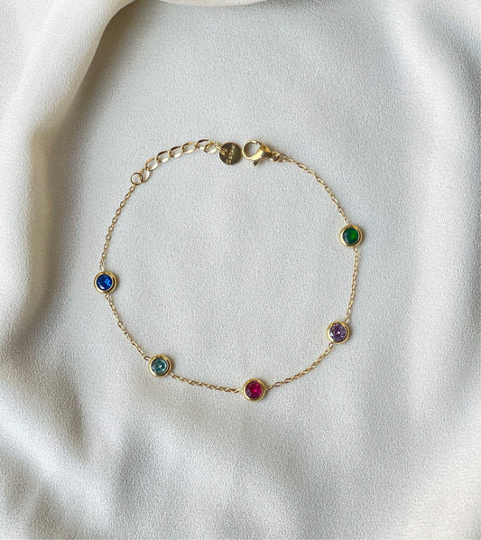 Dainty Multi Crystal Bracelet