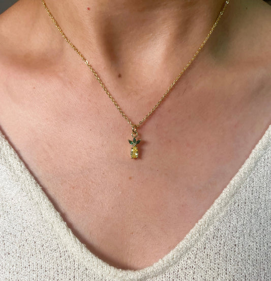 Pineapple Drop Necklace